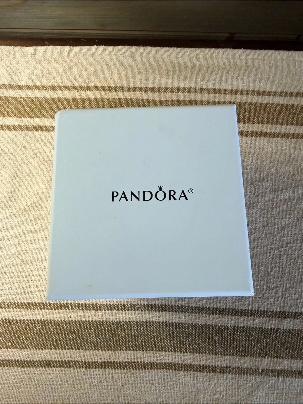 Pandora White Gift Box with Black Logo